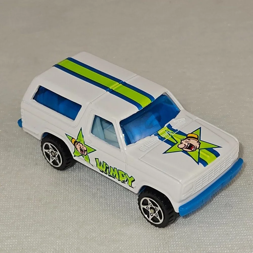Racing Champions Wimpy (Popeye)‎ '80 Ford Bronco, White, Loose (K234)